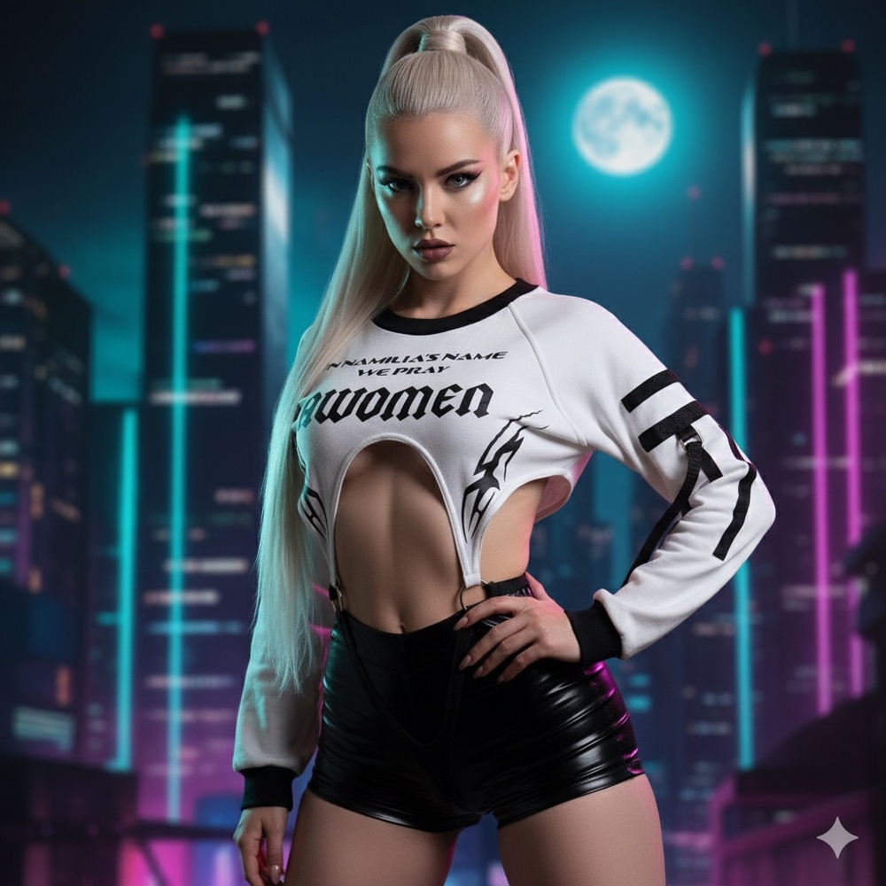 Trendy Black and White Women's Crop Top